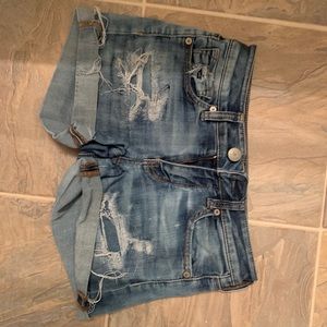 American Eagle super super stretch jean shorts